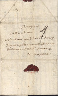 Cote D'Or 21 Bourgogne Lettre De 1694 Pour Auxerre Taxe Manuscrite 4 - ....-1700: Précurseurs