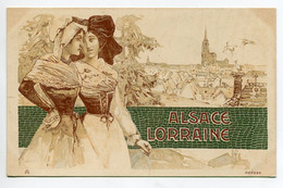 67 ALSACE LORRAINE Jeunes Femmes Costumes 1900 ART NOUVEAU Dos Non Divisé     D26  2020 - Ohne Zuordnung