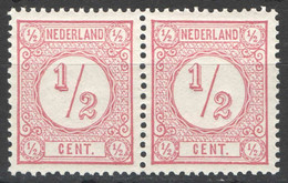 Nederland 1876 NVPH Nr 30 Paar Postfris/MNH Cijfer - Unused Stamps
