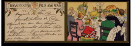 Noel Dinner Cooking Food Christmas Fêtes HAPPY NEW YEAR Postal Stationery Doble Draw By RAQUEL Peinture Portugal Sp7192 - Noël