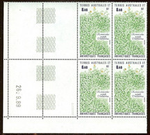 TAAF N°154** Bloc Coin Daté De 4 Valeurs (26/9/1989) - COTE 15.60 € - Ongebruikt