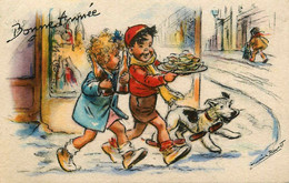 Germaine BOURET * Mignonette CPA Illustrateur * Bonne Année ! - Bouret, Germaine