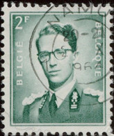 COB 1066-V26 (o)  Griffe De Couleur Oblique Au 1er E De België (visible Dans De Nombreux Timbres) - 1931-1960