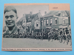 BRUGGE - St. ANDRIES Grote Prijs ( Winnaar CHRISTIAENS ) 1934 ( Zie Foto Voor Detail ) KRANTENARTIKEL ! - Cyclisme