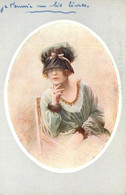 Henri MANUEL * CPA Illustrateur * Nos Jolies Artistes ( 1ère Série ) * N°51 * Femme Chapeau Coiffe Mode - Sonstige & Ohne Zuordnung