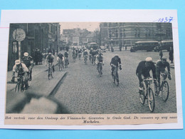 OUDE GOD Omloop Vlaamsche Gemeenten ( Renners Op Weg Naar MECHELEN ) 1937 ( Zie Foto Voor Detail ) KRANTENARTIKEL ! - Cyclisme