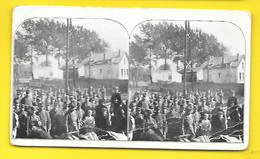 Militaria WW1 77° French Régiment Supporting British, Halt At Colummiers (Coulommiers) Station France - Stereo-Photographie