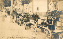 Château Thierry * Carte Photo * La Course De Côte Avant Le Départ * Automobile Voiture Ancienne De Marque ? Pilote - Chateau Thierry