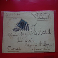 LETTRE SANTIAGO CHILI POUR MEUDON BELLEVUE FRANCE VIA LES ANDES - Cile