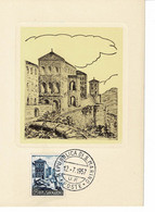 CARTE MAXIMUM SAINT MARIN 1961 BATIMENTS REPUBLICA DI SAN MARINO - Storia Postale