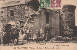 29 PORSPODER    LANILDUT    Ruines Du Chateau De Kergadiou      TB PLAN 1929  ANIME PAS COURANT - Altri Comuni