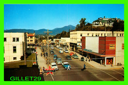 PRINCE RUPERT, BC - VIEW OF THE BUSINESS SECTION - ANIMATED WITH OLD CARS  - TAYLORCHROME - WRATHALL'S - - Prince Rupert