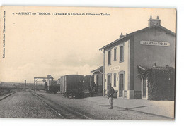 CPA 89 Aillant Sur Tholon La Gare Et Le Train Tramway - Aillant Sur Tholon