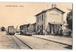 CPA 89 Aillant Sur Tholon La Gare Et Le Train Tramway - Aillant Sur Tholon