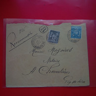Delcampe - LETTRE RECOMMANDEE CLERMONT FERRAND POUR CHAMALIERES 1899 - 1898-1900 Sage (Tipo III)