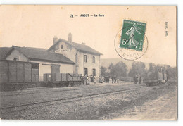 CPA 71 Anost La Gare Et Le Train Tramway - Autres & Non Classés