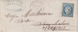 FRANCE : GC 3885 . " SERBONNES " . (83) . N° 60 . 1873 . DATEE DE VINNEUF . - 1849-1876: Classic Period