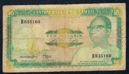 GAMBIA P10b 10 DALASI 1987 #R Signature 8  AVF NO P.h. - Gambie