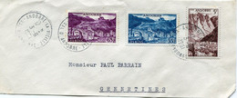 ANDORRE FRANCAIS N°141 / 150A ET 152A OBLITERES SUR FRAGMENT - Gebraucht