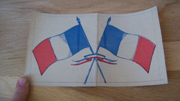 Ancien Calicot En Papier Drapeaux Français Pour Décoration Fêtes Nationale écoles, Mairies - Années 30 - Supplies And Equipment