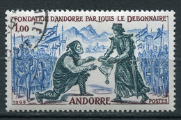 ANDORRE FRANCAIS N°169 OBLITERE FONDATION D'ANDORRE PAR LOUIS LE DEBONNAIRE - Gebraucht