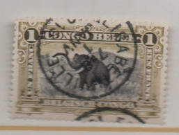 CONGO BELGE -1 F. Usato - ELEFANTE - 1884-1894