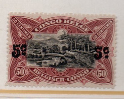 CONGO BELGE - SOPRASTAMPATO 5 C. Su 50 C. - 1884-1894
