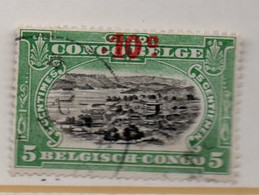 CONGO BELGE - SOPRASTAMPATO  10  C. Su 5 C. - 1884-1894