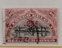 CONGO BELGE - SOPRASTAMPATO  25 C. Su 10 C. - 1884-1894