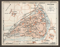 CARTE PLAN 1926 - POITIERS - HOTEL BERTHELOT HOTEL FUMÉE - INFANTERIE - ARTILLERIE - TOURS - Topographical Maps