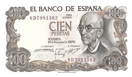 ESPAGNE 1970 100 Peseta - P.152a.3 Neuf - UNC - Verzamelingen