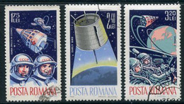 ROMANIA 1965 Space Travel I Used.  Michel 2427-29 - Used Stamps