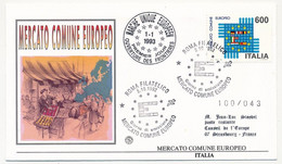 ITALIE - Enveloppe FDC - Mercato Comune Europeo (Marché Unique Européen) - Roma 5/10/1992 - Idées Européennes
