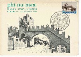 CARTE MAXIMUM SAINT MARIN 1955/1957 - Briefe U. Dokumente