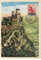 CARTE MAXIMUM SAINT MARIN 1950 AIRMAIL - Storia Postale