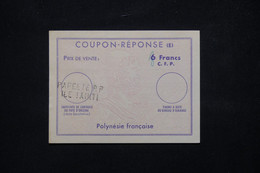 POLYNÉSIE - Coupon Réponse De Papeete - L 78608 - Briefe U. Dokumente