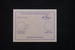 POLYNÉSIE - Coupon Réponse De Papeete - L 78609 - Storia Postale