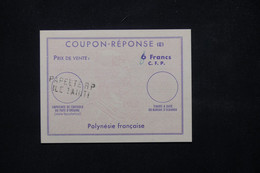 POLYNÉSIE - Coupon Réponse De Papeete - L 78610 - Lettres & Documents