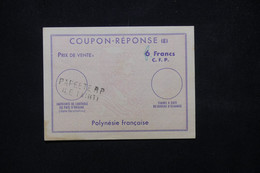 POLYNÉSIE - Coupon Réponse De Papeete - L 78612 - Covers & Documents