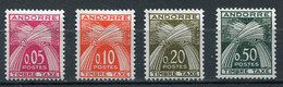 ANDORRE FRANCAIS TIMBRES-TAXE N°42 / 45 * - Unused Stamps