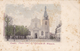 Condé 59 Place Verte Et L'Eglise De St Wasnon (pk74041) - Conde Sur Escaut