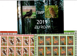Moldova ( PMR Transnistria ). EUROPA 2019. National Birds. (Arms,Flag) .  Booklet - Moldova
