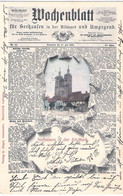 SEEHAUSEN Altmark Wochenblatt Zeitungs Ansichtskarte Color 5.8.1902 Gelaufen Zeitung Kirche - Osterburg