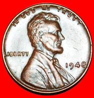 • WHEAT PENNY (1909-1958): USA ★ 1 CENT 1948! LINCOLN (1809-1865) LOW START ★ NO RESERVE! - 1909-1958: Lincoln, Wheat Ears Reverse