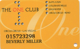 Carte Casino : The One 1 Club : Circus Circus Las Vegas + 4 Casinos - Cartes De Casino