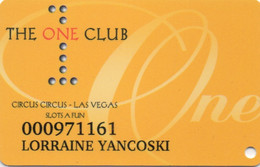 Carte Casino : The One 1 Club : Circus Circus + Slots A Fun Las Vegas - Carte Di Casinò