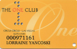 Carte Casino : The One 1 Club : Circus Circus + Slots A Fun Las Vegas - Cartes De Casino