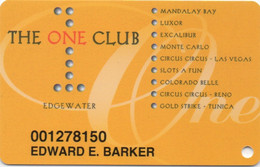 Carte Casino : The One 1 Club : Edgewater + 9 Casinos - Casino Cards