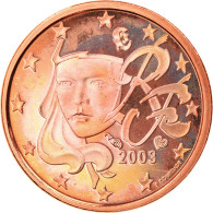 France, Euro Cent, 2003, Proof, FDC, Copper Plated Steel, KM:1282 - France