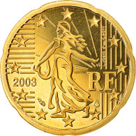 France, 20 Euro Cent, 2003, Proof, FDC, Laiton, KM:1286 - France